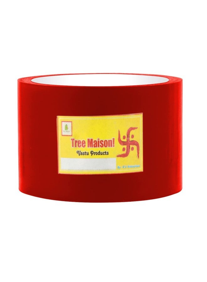 TREEMAISON Vastu Red Tape | Size - 2 Inch (48 mm) Approx | Length- 20 Meter (Approx) | Vastu Tape Remedy for Toilet | Vastu Tape for Main Door Entrance | Tape Remedy | Pack of 1 - Image 1