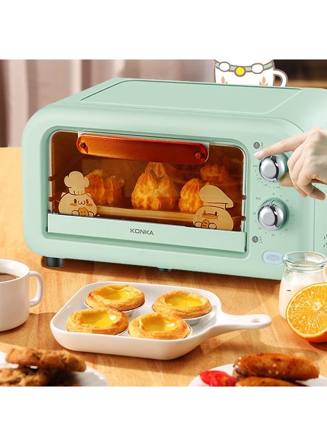 KONKA Toaster Oven Countertop, 12L Toaster Oven with Natural Convection, Compact Size, Easy to Control with Timer-Bake-Broil-Toast Setting, Stainless Steel - Image 3
