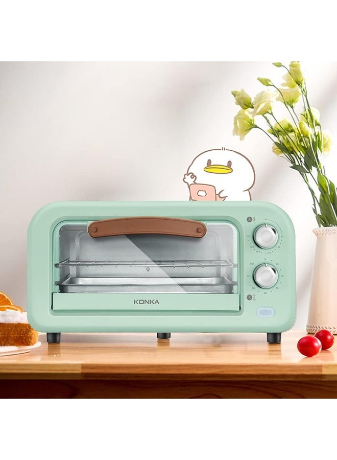 KONKA Toaster Oven Countertop, 12L Toaster Oven with Natural Convection, Compact Size, Easy to Control with Timer-Bake-Broil-Toast Setting, Stainless Steel - Image 4