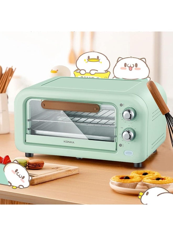KONKA Toaster Oven Countertop, 12L Toaster Oven with Natural Convection, Compact Size, Easy to Control with Timer-Bake-Broil-Toast Setting, Stainless Steel - Image 2