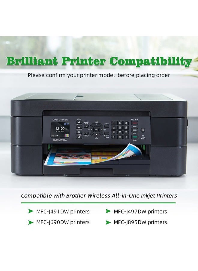 GREENARK 12 Pack Compatible Ink Cartridge Replacement for Brother LC3013 LC-3013 XL High Yield Ink Use for Brother MFC-J491DW, MFC-J497DW, MFC-J690DW, MFC-J895DW Printer (3 Black, 3 Cyan, 3 Magenta, 3 Yellow) - Image 3