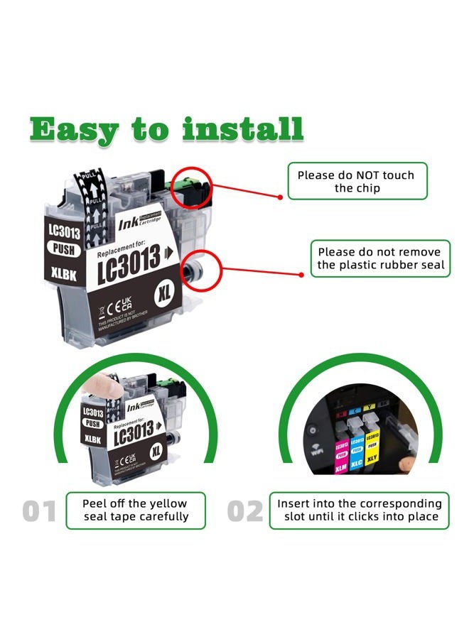 GREENARK 12 Pack Compatible Ink Cartridge Replacement for Brother LC3013 LC-3013 XL High Yield Ink Use for Brother MFC-J491DW, MFC-J497DW, MFC-J690DW, MFC-J895DW Printer (3 Black, 3 Cyan, 3 Magenta, 3 Yellow) - Image 4