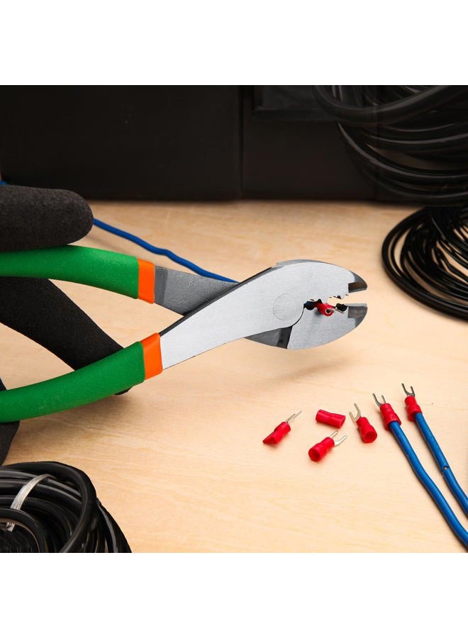 LEONTOOL Electrician's Terminal Crimp Pliers with Cutter Wire Crimping Tools Cable Wire Electrical Cutter Crimper with PVC Handle Electrical Pliers for 10 to 22 AWG Terminals and Connectors - Image 3