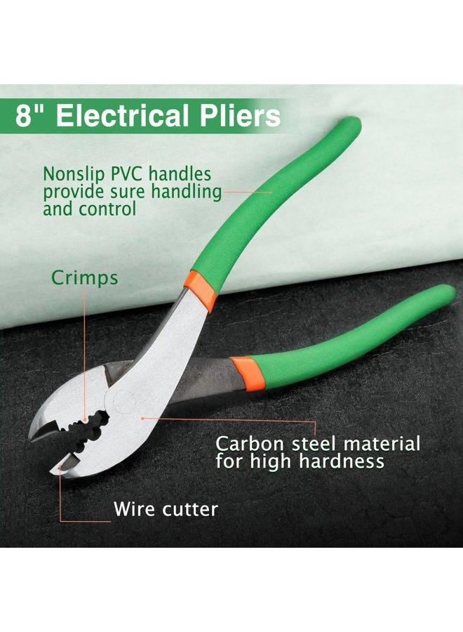 LEONTOOL Electrician's Terminal Crimp Pliers with Cutter Wire Crimping Tools Cable Wire Electrical Cutter Crimper with PVC Handle Electrical Pliers for 10 to 22 AWG Terminals and Connectors - Image 2