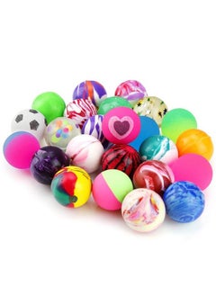 Pllieay 24 Pieces Jet Bouncy Balls Small Bouncy Balls For Kids Rubber Balls 25Mm Mixed Color Party Bag Filler For Children  - Image 1