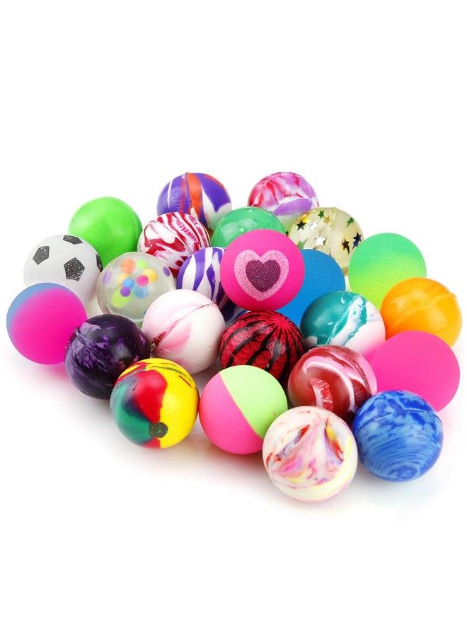 Pllieay 24 قطعة كرات قفز نفاثة كرات قفز صغيرة للأطفال كرات مطاطية 25 مم لون مختلط حشو حقيبة حفلة للأطفال - Image 1