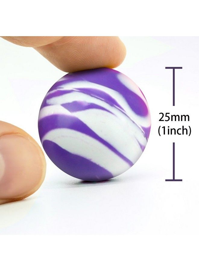 Pllieay 24 قطعة كرات قفز نفاثة كرات قفز صغيرة للأطفال كرات مطاطية 25 مم لون مختلط حشو حقيبة حفلة للأطفال - Image 4
