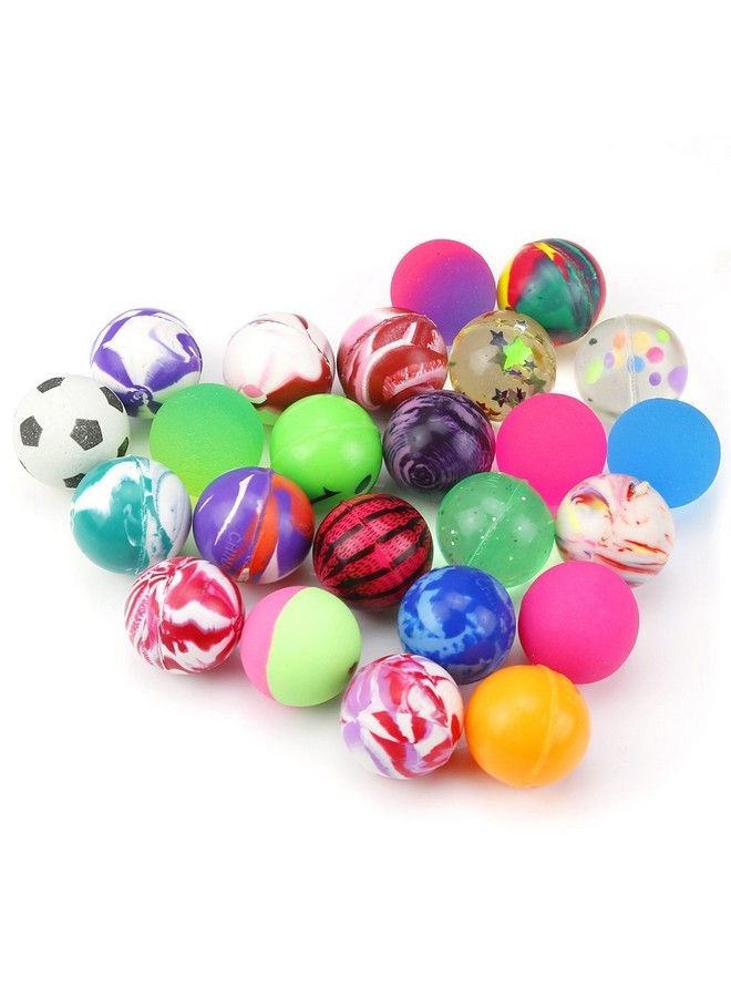 Pllieay 24 قطعة كرات قفز نفاثة كرات قفز صغيرة للأطفال كرات مطاطية 25 مم لون مختلط حشو حقيبة حفلة للأطفال - Image 3