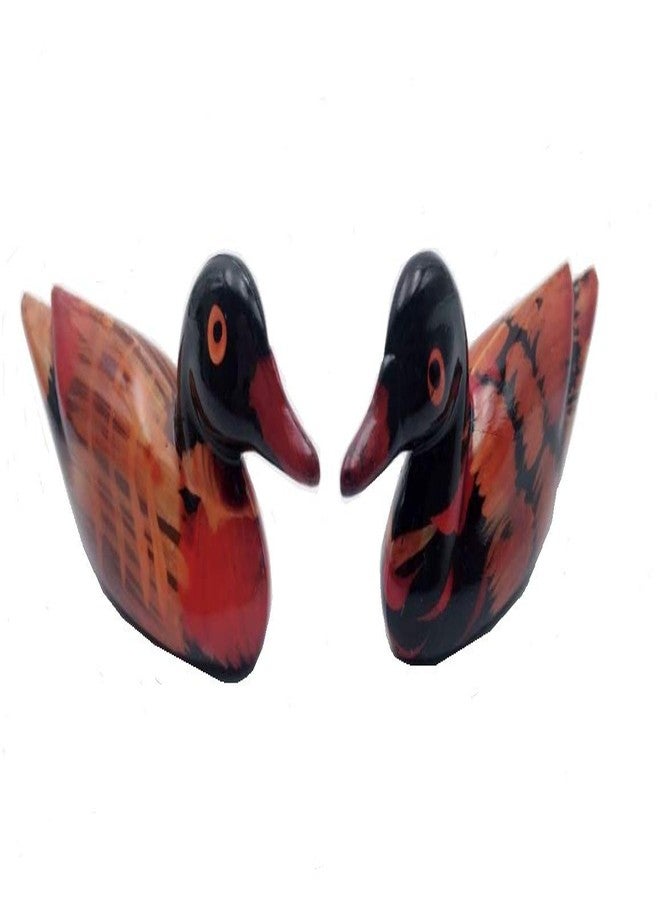 DMtse Feng Shui Pair Mandarin Ducks for Love & Fidelity Resin 3.15 inch / 8 CM Size X2 Gift Red String - Image 3