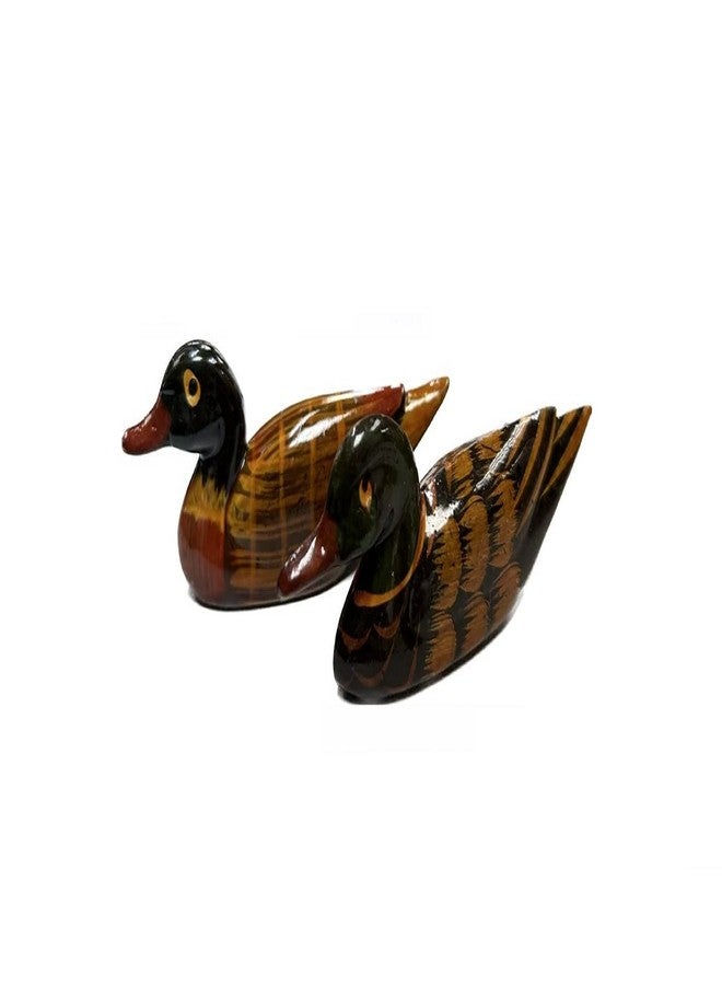 DMtse Feng Shui Pair Mandarin Ducks for Love & Fidelity Resin 3.15 inch / 8 CM Size X2 Gift Red String - Image 4