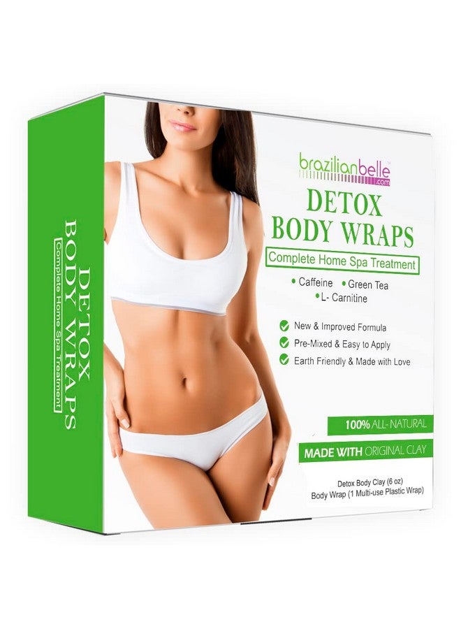 برازيلين بيلي لفائف الجسم المصنوعة من الطين البرازيلي لشد الجسم والجلد - لفائف المعدة المضادة للسيلوليت مع طين البنتونيت والصبار - مجموعة كاملة للعناية بالبشرة مع كريم شد البشرة حتى 12 استخدامًا - Image 1