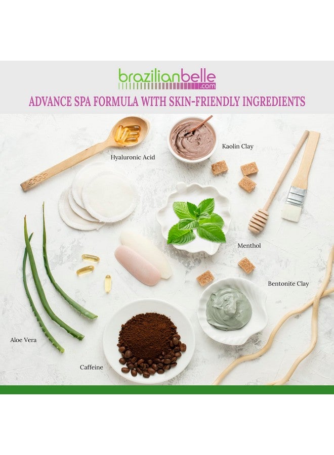 برازيلين بيلي لفائف الجسم المصنوعة من الطين البرازيلي لشد الجسم والجلد - لفائف المعدة المضادة للسيلوليت مع طين البنتونيت والصبار - مجموعة كاملة للعناية بالبشرة مع كريم شد البشرة حتى 12 استخدامًا - Image 3