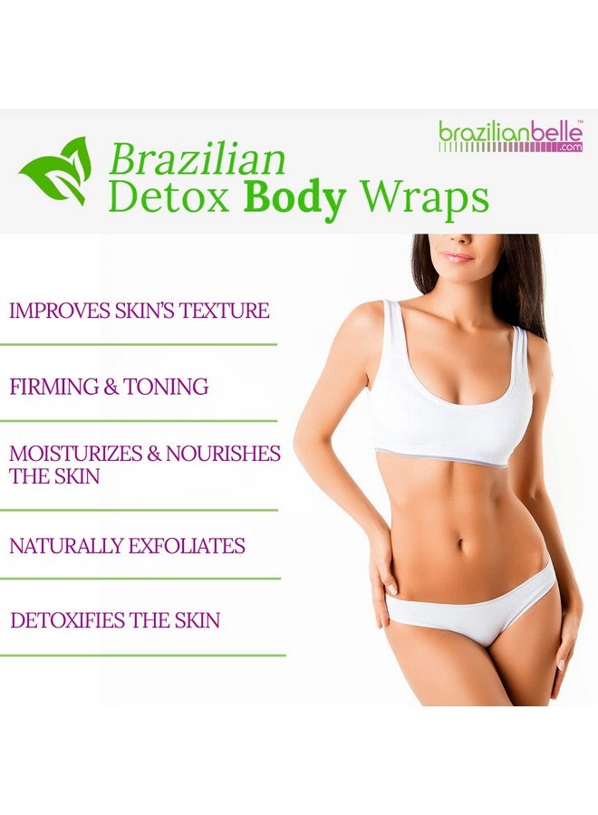 برازيلين بيلي لفائف الجسم المصنوعة من الطين البرازيلي لشد الجسم والجلد - لفائف المعدة المضادة للسيلوليت مع طين البنتونيت والصبار - مجموعة كاملة للعناية بالبشرة مع كريم شد البشرة حتى 12 استخدامًا - Image 2