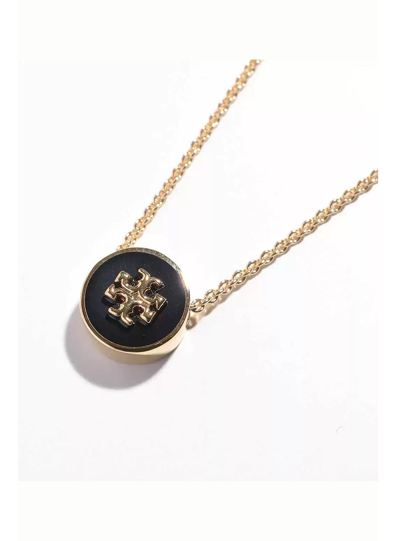 Burch TB enamel black round necklace - Image 3