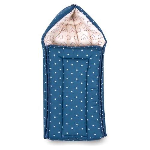 Tidy Sleep Baby Carry Nest 3-in-1 Bedding Set | Lounger for Newborn (0-6 Months) | Lightweight Portable Travel Friendly Bed and Comfort On The Go Carrier (Galaxy Star) - Image 1