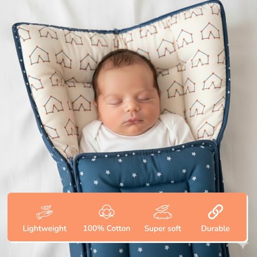 Tidy Sleep Baby Carry Nest 3-in-1 Bedding Set | Lounger for Newborn (0-6 Months) | Lightweight Portable Travel Friendly Bed and Comfort On The Go Carrier (Galaxy Star) - Image 2