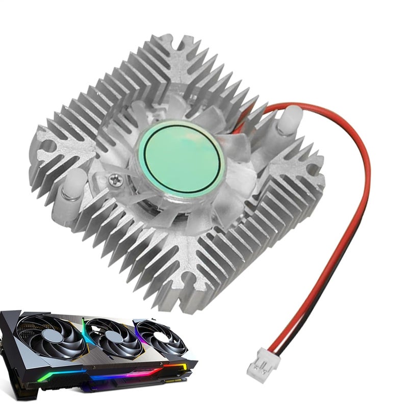 Aluminum VGA Cooler 55mm Chip Hole Distance Low Noise Heat Sink With 2 0 Plug - Image 1