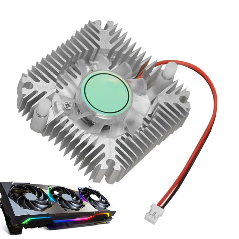 Aluminum VGA Cooler 55mm Chip Hole Distance Low Noise Heat Sink With 2 0 Plug - Image 2