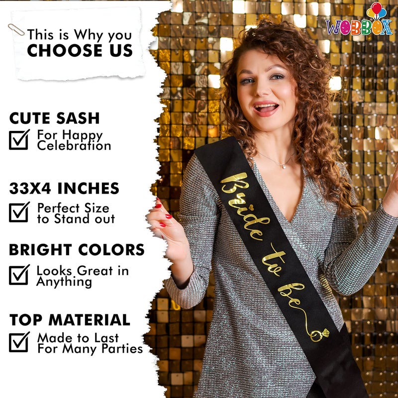 Wobbox Bachelorette Party Decoration Items| Bachelorette Party Photo Booth Props For Wedding Selfie, Bachelorette Banner&Sash With Bride To Be Goggle, Bachelorette Party Decoration Kit-17 Pcs (FP3998) - Image 5