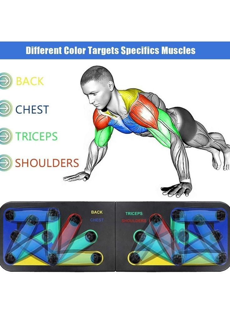 Generic Push Up Bars Board System, 12-in-1 Portable Color Coded Push-Up Stands Board Work Out Equipment for Men Women Home Workouts  - Image 5
