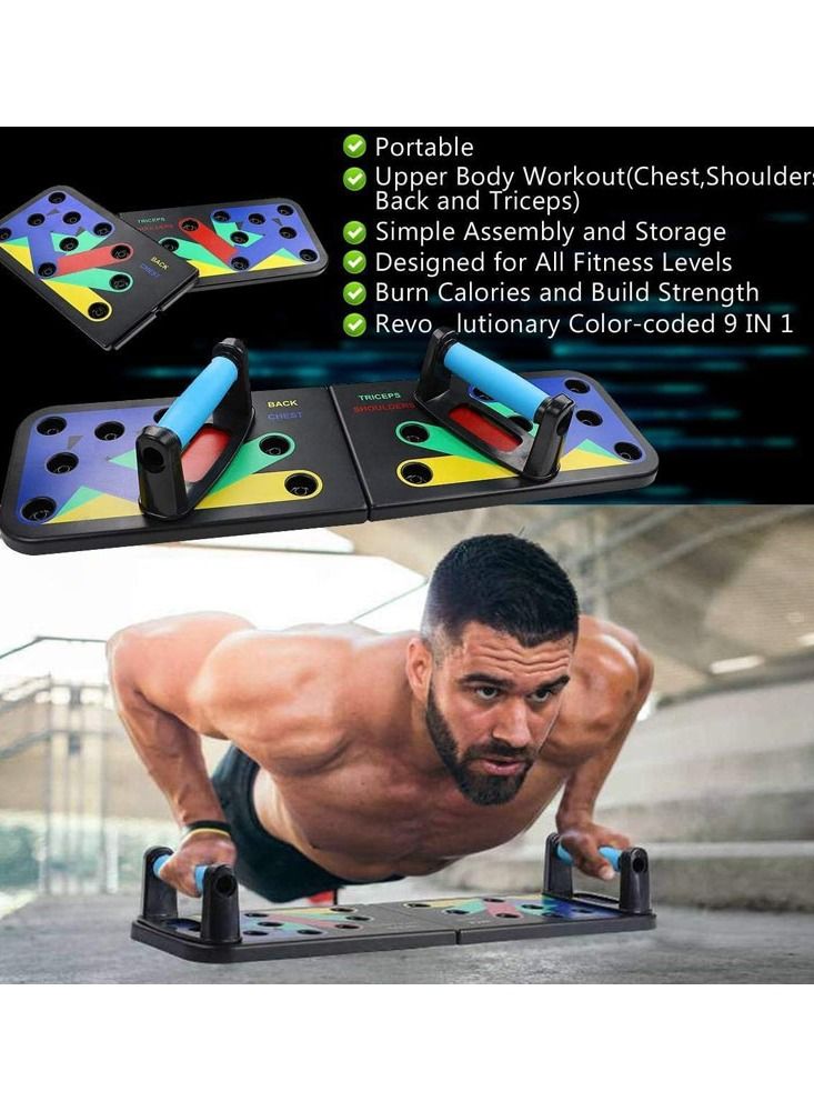 Generic Push Up Bars Board System, 12-in-1 Portable Color Coded Push-Up Stands Board Work Out Equipment for Men Women Home Workouts  - Image 4