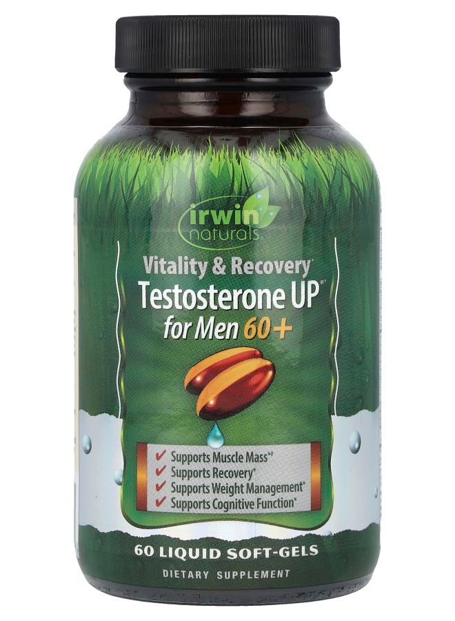 Irwin Naturals Testosterone UP for Men 60+ 60 Liquid Softgels - Image 1