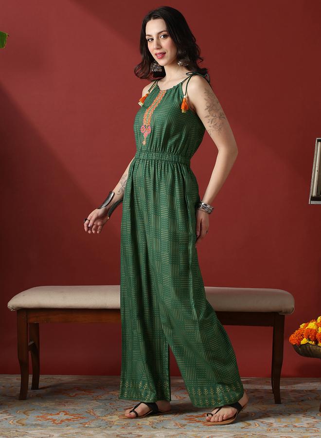 جلو باص جمبسوت مطرز بياقة أربطة - Image 2