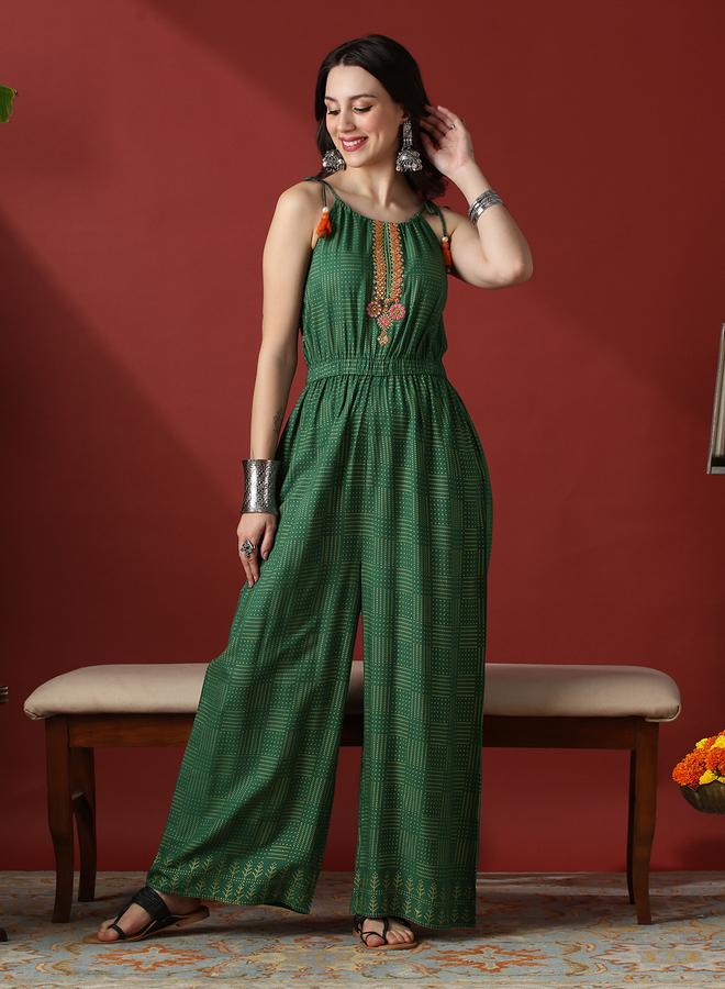 جلو باص جمبسوت مطرز بياقة أربطة - Image 1