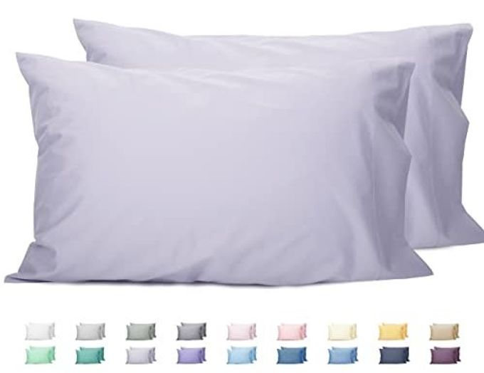 QUEEN PILLOWCASES SET OF 2 100 COTTON QUEEN SIZE PILLOW CASES 2 2030 INCHES LIGHT PURPLE SOFT AND BREATHABLE