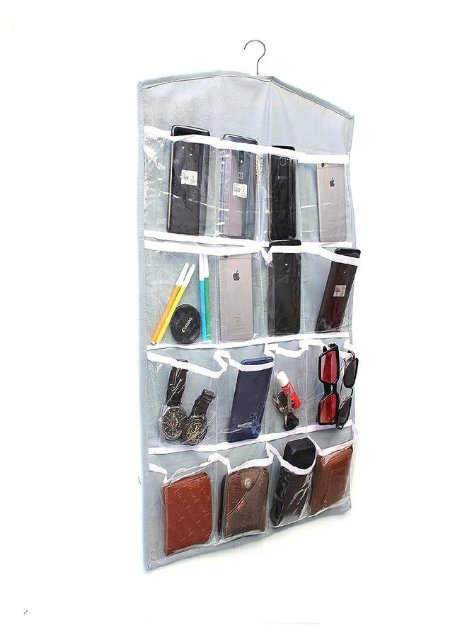 Coolkart 16 Pockets Clear Hanging Bag for Socks Bra Underwear Cupboard Rack Hanger Wall Hanger Socks Storage Organizer (Multicolor) - Image 3