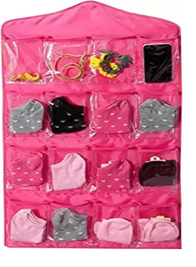 Coolkart 16 Pockets Clear Hanging Bag for Socks Bra Underwear Cupboard Rack Hanger Wall Hanger Socks Storage Organizer (Multicolor) - Image 5