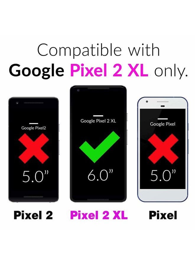 Asuwish Compatible with Google Pixel 2XL Wallet Case Tempered Glass Screen Protector and Leather Flip Cover Card Holder Cell Accessories Phone Cases for Pixle 2 XL Pixel2XL Pixel2 LX Women Men Black - Image 2