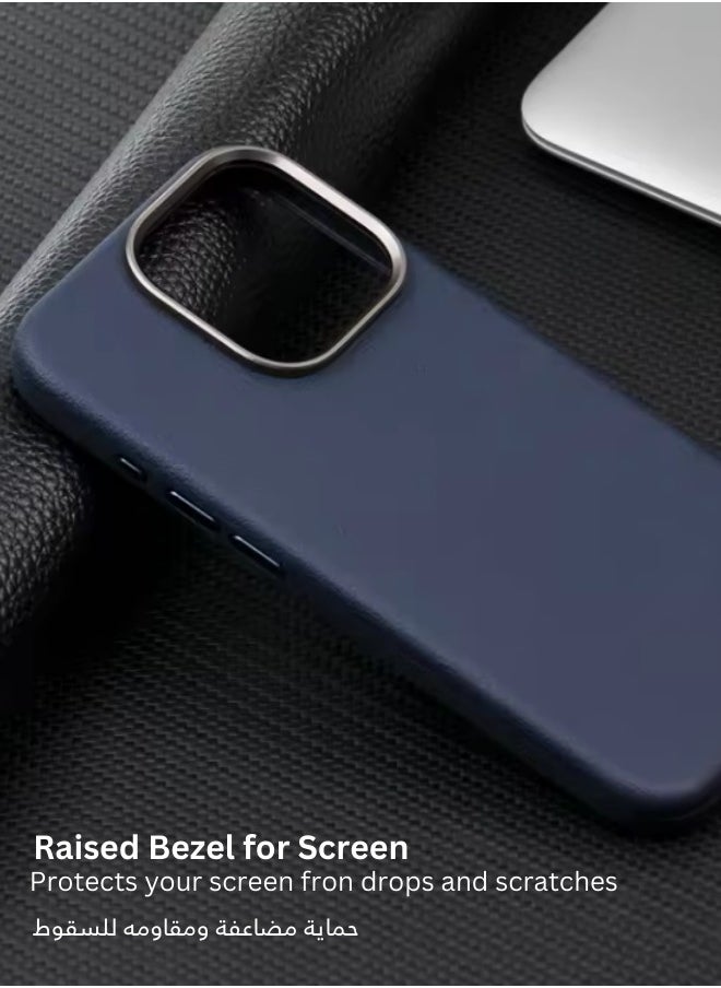 Generic - Protection cover for iPhone 16 Pro Max, with a classic design, with buttons and a metal frame- blue - Image 1