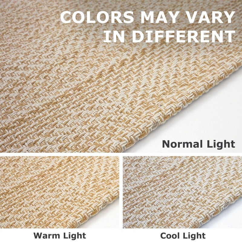 IOHOUZE Washable Runner Rug 2'x6' Non Slip Runners for Hallways Entryway Runner Indoor  Kitchen Rugs Woven Cotton Floor Carpet for Kitchen Hall Entrance Bedroom  Natural/Beige - Image 4