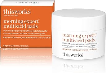 This Works Morning Expert MultiAcid Pads 60 Pads Exfoliating Face Pads Enriched with Witch Hazel AHAs and Vitamin B3 Cleansing Pads with Azelaic Acid to Unclog Pores and Smoothe Complexion - Image 2
