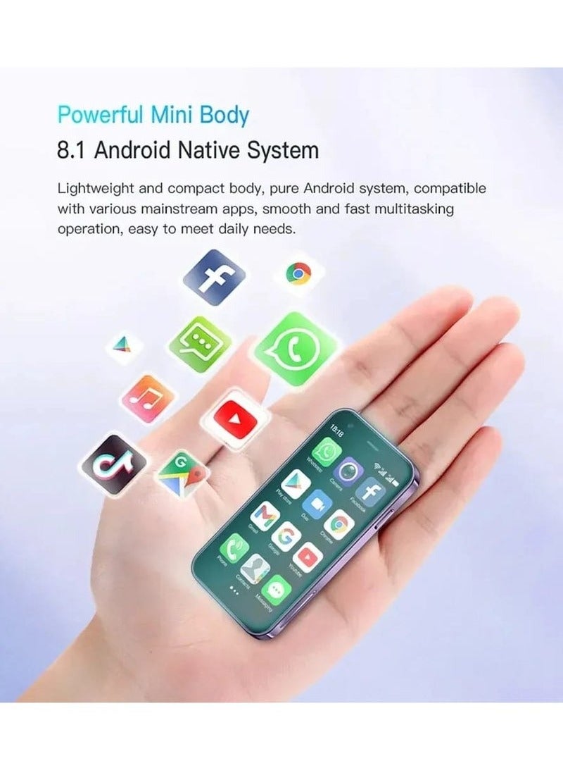 IAF 15 Pro Super Mini Mobile Phone Android Quad Core Titanium Silver, Mobile Mini Smartphone Ultra Small Pocket Student Children Men and Women 16 GB RAM 512 GB ROM - Image 3