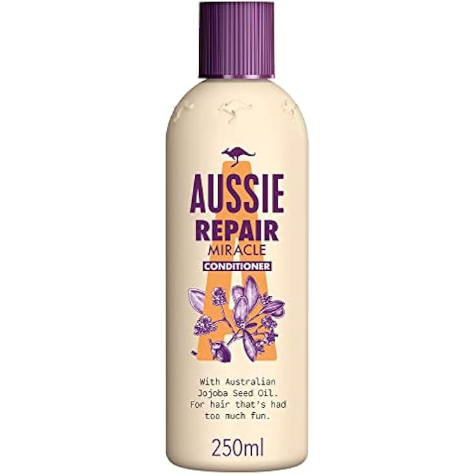 Aussie REPAIR MIRACLE CONDITIONER, FOR DAMAGED 'RESCUE ME!' HAIR 250ML. PARABEN FREE - Image 1
