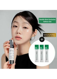 VT COSMETICS VT Cosmetics Set – Reedle Shot 100 Essence 50ml + Reedle Shot 300 Essence (3x1ml) – Hydrating, Nourishing, and Firming Korean Skincare for All Skin Types  - Image 2