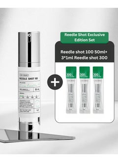 VT COSMETICS VT Cosmetics Set – Reedle Shot 100 Essence 50ml + Reedle Shot 300 Essence (3x1ml) – Hydrating, Nourishing, and Firming Korean Skincare for All Skin Types  - Image 1