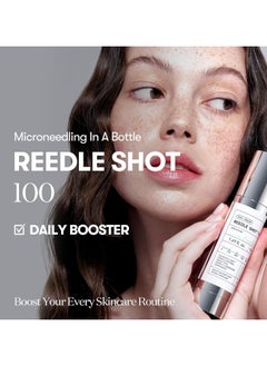 VT COSMETICS VT Cosmetics Set – Reedle Shot 100 Essence 50ml + Reedle Shot 300 Essence (3x1ml) – Hydrating, Nourishing, and Firming Korean Skincare for All Skin Types  - Image 5