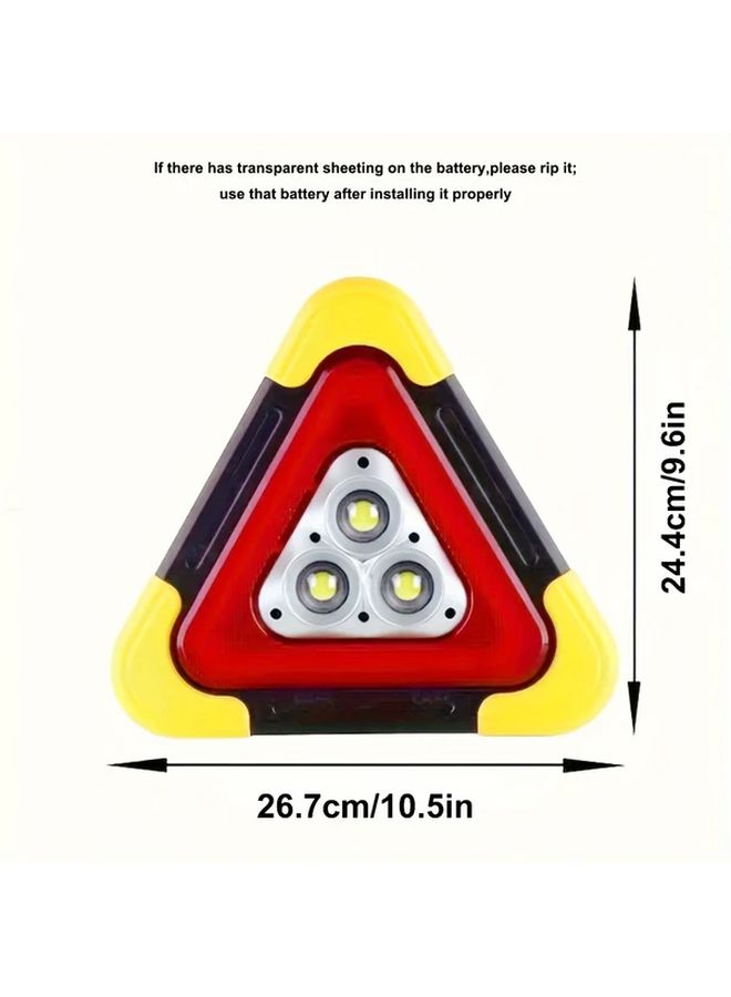 Solar Powered Led Triangle Signal Camping Lamp - Image 2