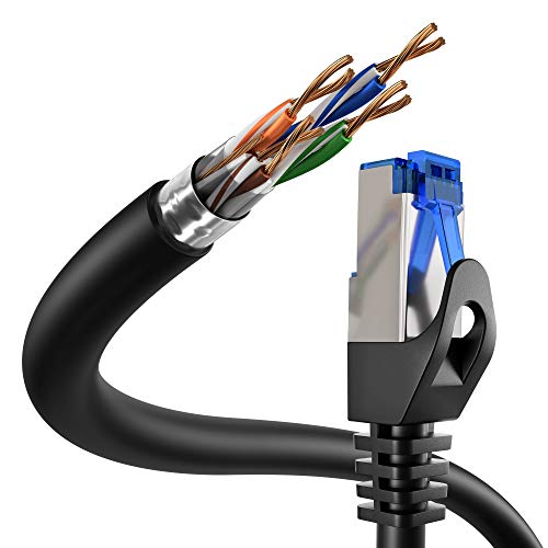 KabelDirekt – Network Cable – 5Gbps, for Maximum Fiber-Optic Internet Speed – 75ft, Available in 1-100ft – Ethernet & LAN Cable for Gigabit Networks, Router/Modem, RJ45 (Black/Silver) - Image 3