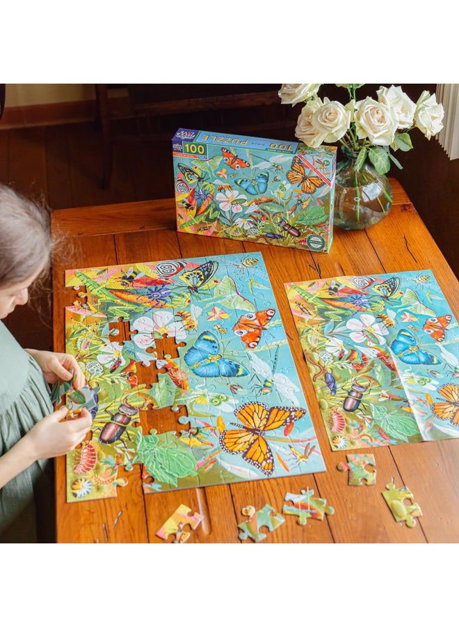 eeboo : Love of Bugs - 100 Piece Puzzle - 24 x 16 Kids Jigsaw, Glossy Pieces, Children Ages 5+ - Image 4