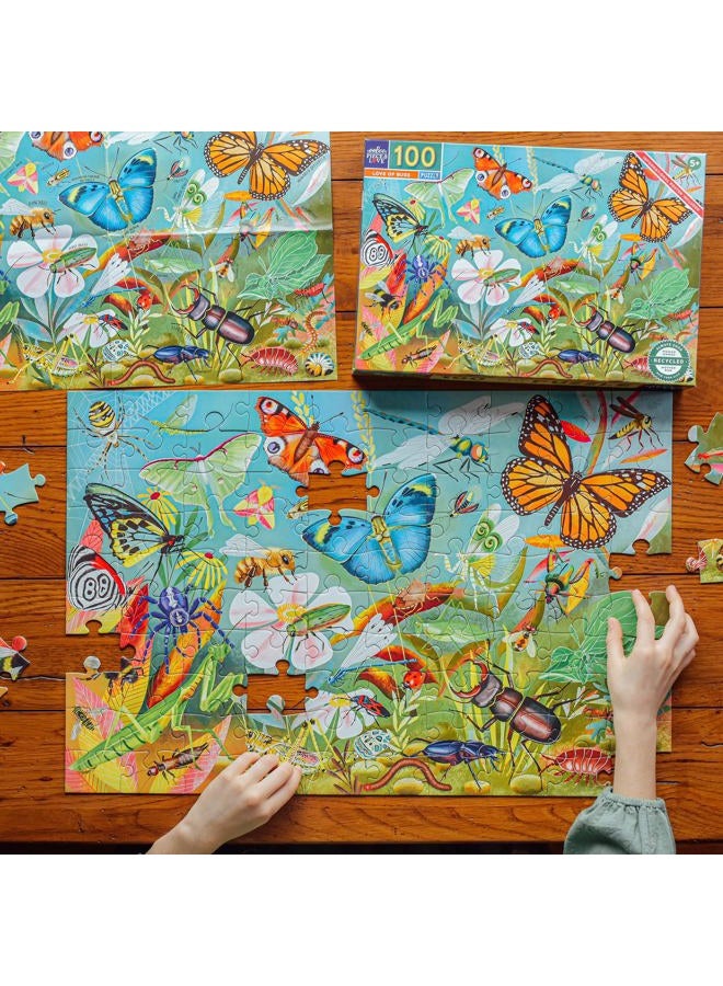 eeboo : Love of Bugs - 100 Piece Puzzle - 24 x 16 Kids Jigsaw, Glossy Pieces, Children Ages 5+ - Image 5