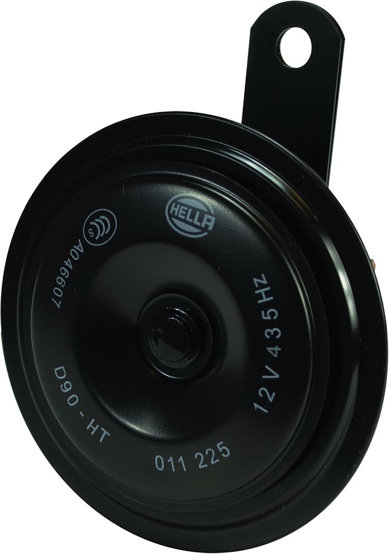 HELLA 012588071 Black 92mm 12V Disc Horn (Ht Universal Fit-Single Blister Pack) Heavy load resistant - Image 1