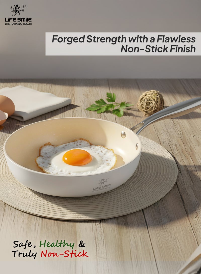 Life Smile 10-Piece Aluminum Cookware Set – Non-Stick Pots & Pans with Induction Bottom | 30/24/18cm Soup Pots, 18cm Saucepan & 24cm Fry Pan | Multi-Layer Non-Stick, Oven-Safe Cooking Set - Image 5