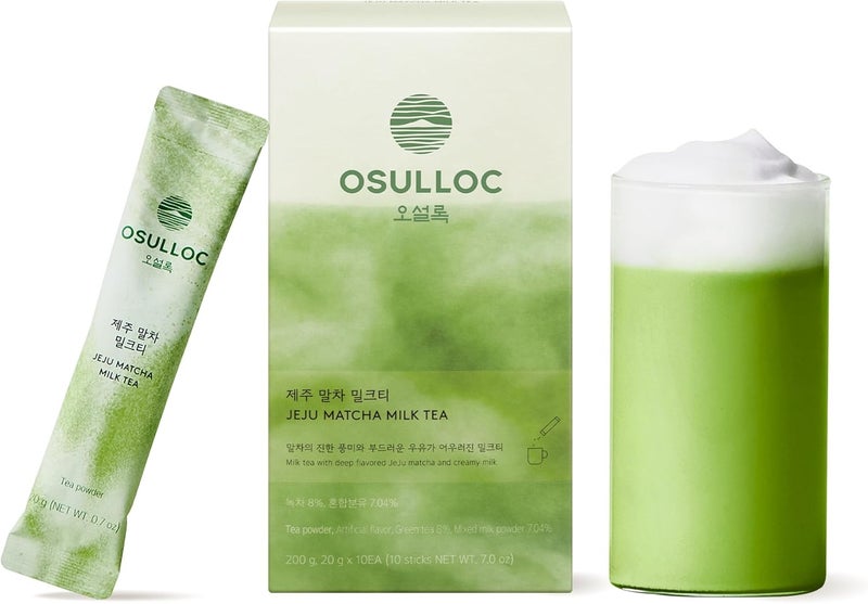Osulloc شاي الحليب ماتشا من أوسولوك - 10 عبوات من مشروب ماتشا الكريمي - Image 1
