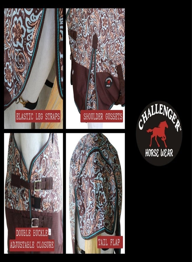 Challenger 80" 1200D Turnout Waterproof Rain Horse Sheet Light Winter Blanket 395B - Image 5