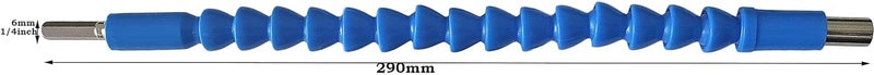 Inditrust Inditrust Alloy Steel 14Inch 6Mm Blue Flexible Extension Screwdriver Hex Drill Shaft 290Mm Flexible Drill Bit Holder Connect Link For Electronic Drill 1 Piece  - Image 2