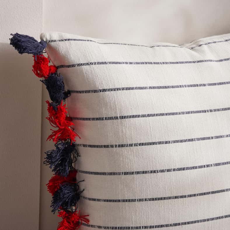 Pan Home Cobo Cushion Cover With Tassels 45X45Cm - Navy - Image 2